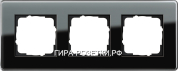 Gira ESP Glass "C" Черное стекло Рамка 3-ая